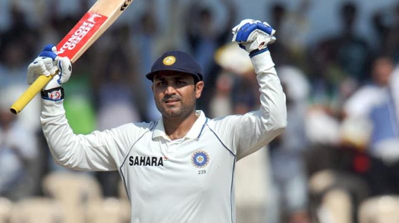 It is worth noting that, even with all the issues, Virender Sehwag struck 201 in 2008 and 293 in 2009 against Muttiah Muralitharan and Sri Lanka. (Photo: AFP)