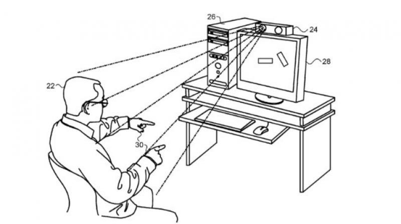 Illustration showing the working of Apples new patent