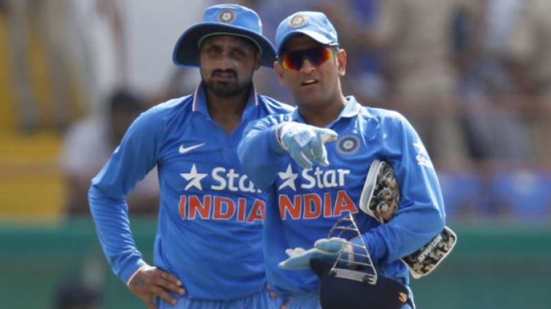 Harbhajan Singh, who last played for India in an Asia Cup T20 match against United Arab Emirates in 2016, said that he was thrilled to reunite with former India skipper MS Dhoni. (Photo: PTI)