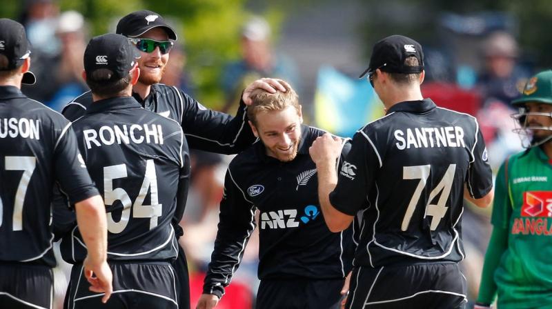 Kane Williamson took three wickets in a rare bowling appearance. (Photo: ICC)
