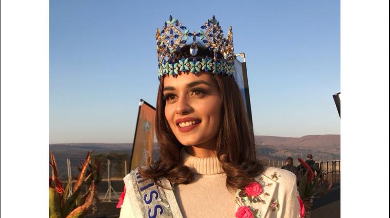 Taking to her Instagram, Chiller posted a picture with a caption. (Instagram Screengrab/ @ManushiChhillar)
