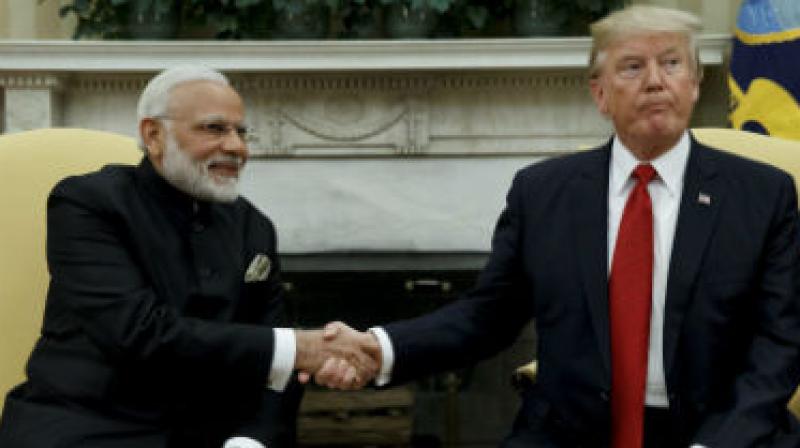 The US official said, We want India and Pakistan to talk. Prime Minister Narendra Modi (L) and US President Donald Trump (R). (Photo: File | PTI)