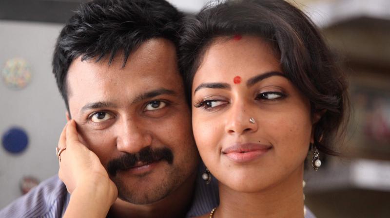 Bobby Simha and Amala Paul in a still from Thiruttu Payale 2.