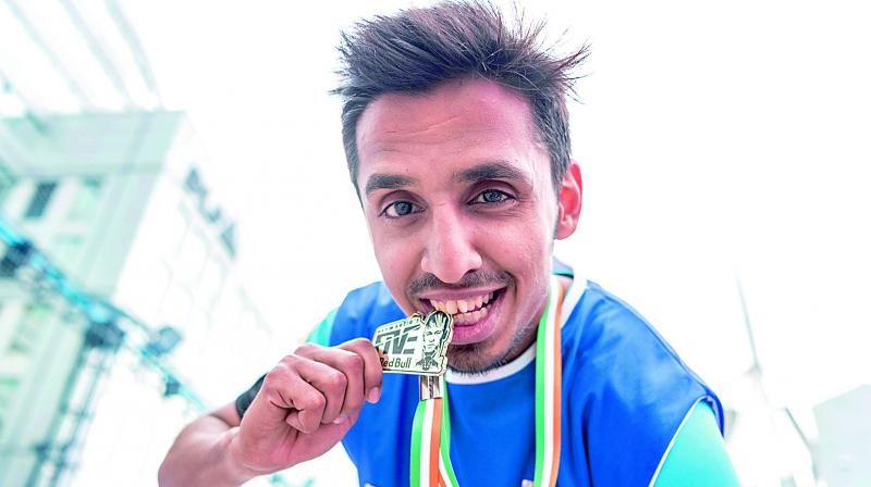 Player of the Tournament Emad Naser (above) with his medal.