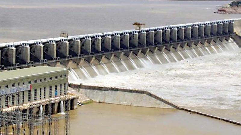Almatti Dam which irrigates Bagalkote and Vijayapura