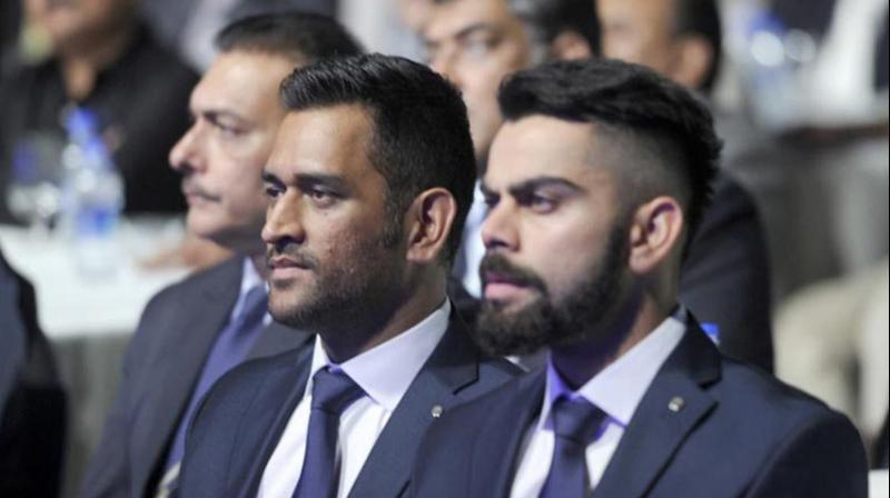 Kohli, yet to taste a triumph as captain in IPL in spite of his extremely successful run as national captain, and 2011 World Cup-winning skipper Dhoni are expected to be shoo-ins when RCB and CSK decide which players they are retaining in the squad for the next three seasons  2018 to 2020. (Photo: BCCI)