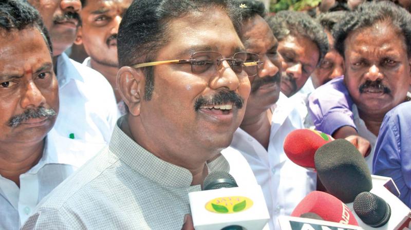 Speaking to reporters after coming out from the court Dhinakaran said the prosecution had registered false charges against him. (File photo)