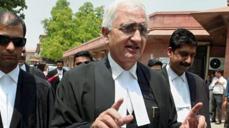 Noted lawyer Salman Khurshid at the Supreme Court in New Delhi on Thursday for the historic hearing on the constitutional validity of triple talaq. (Photo: PTI/Shahbaz Khan)