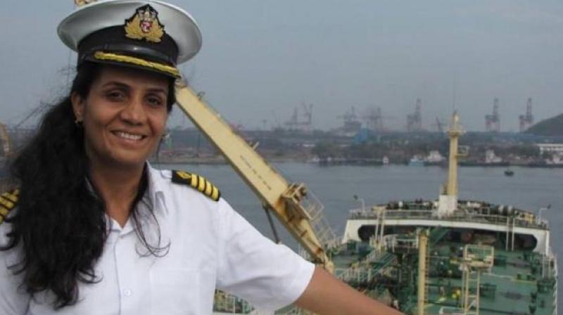Radhika Menon is the first woman captain of the Indian Merchant Navy to receive a bravery award. (Photo: Twitter)