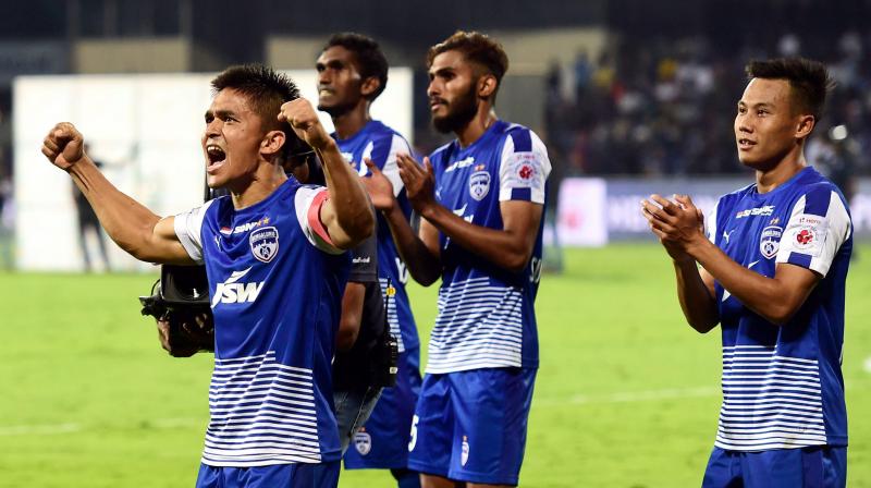 struck in the 15th, 65th and 89th minute to seal the issue for the ISL debutants.
