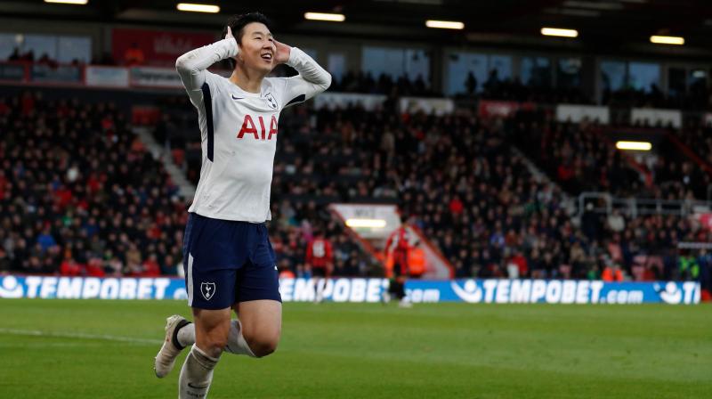 Son Heung-min scores two against Bournemouth to take his tally to seven goals in four games. (Photo: AFP)