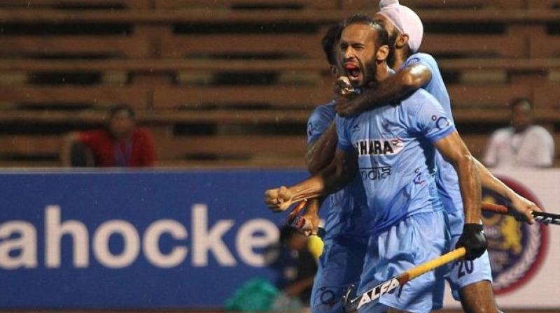 Indias highest goal-getter with eight penalty corner conversions in this tournament, Rupinder is also the highest scorer of the tournament so far. (Photo: Hockey India)