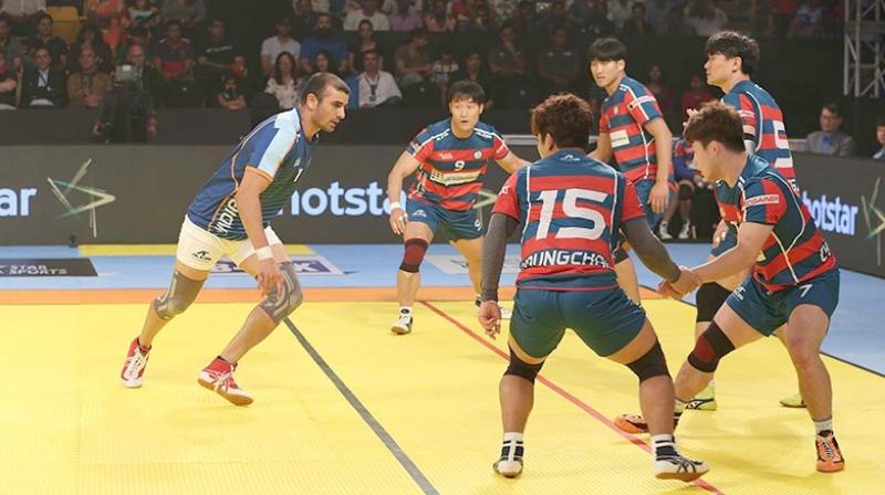 In the last five minutes, India took their foot off the pedal but ran out comfortable winners with the score 36-20 in their favour. (Photo: Pro Kabaddi/Twitter)