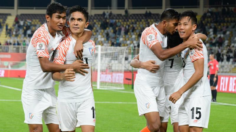 Sunil Chhetri hogs the limelight wherever he goes, and the Blue Tigers will again look up to him upfront. (Photo: AIFF)