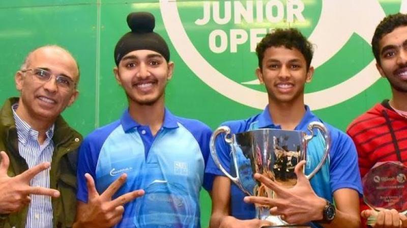 India topped Group A in the junior Asian meet, after they routed Iran and Pakistan 3-0. (Photo: BJO Squash)
