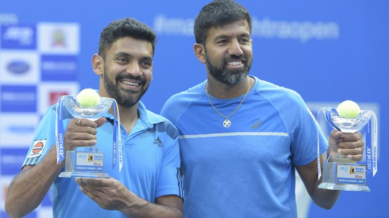 Bopanna lost just four points on his serve during the entire match as the top seeded Indians produced a dominating 6-3 6-4 win over British pair of Luke Bambridge and Jonny OMaara. (Photo: AFP)