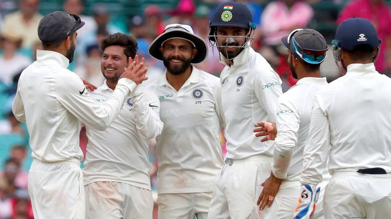 Indias spinners had picked up five of the six wickets on Saturday, but under overcast skies when play finally began on day four Kohli took the new ball straight away and threw it to his quicks. (Photo: AFP)