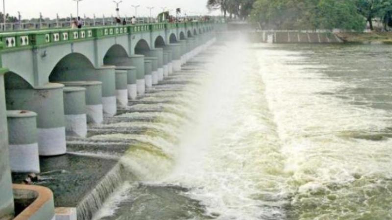 With water in the Cauvery river flowing heavily, the availability of river sand has declined across the state, raising its cost.   (Photo: File)