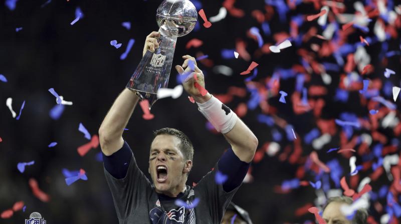 Tom Brady with the Vince Lombardi trophy. (Photo: AP)