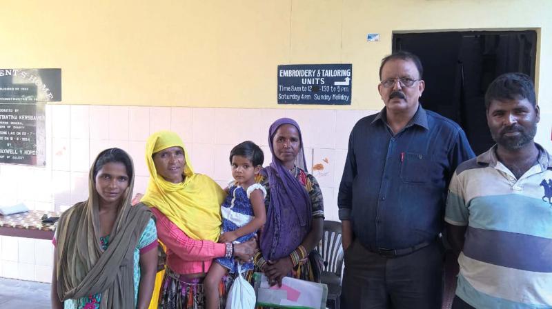Rajasthan native Komal with her relatives and the doctor at government mental health centre, Kuthiravattom, in Kozhikode on Sunday.