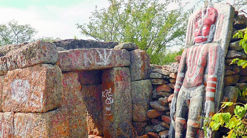 There are beautiful granite structures and ancient idols at the site that need protection.