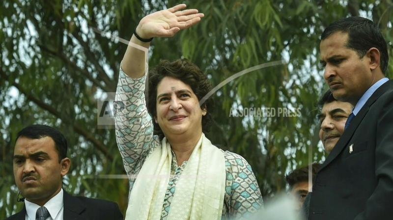 Priyanka Gandhi Vadra made her political debut on Monday with a roadshow drawing thousands in Uttar Pradesh, Indias most populous state. (File Photo)