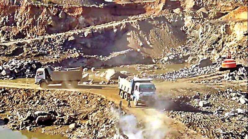 A file photo of the mining activity around Bannerghatta National Park.