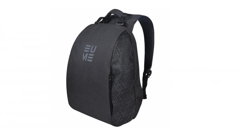 EUME backpack comes in an understated grey.