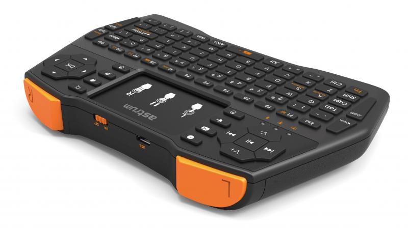 The keyboard with a long battery life supports 10m wireless transmission range.