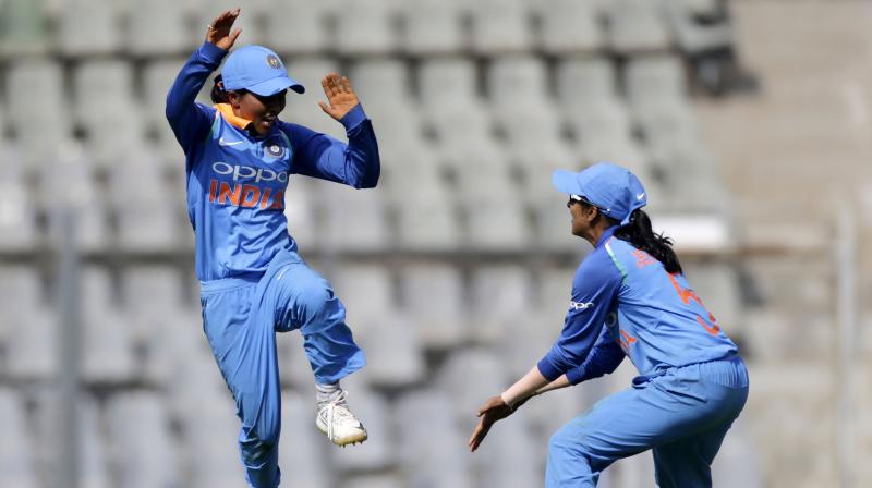 In a game where Indias middle-over flaws were highlighted once again, a stupendous bowling show spearheaded by Ekta Bisht saw India go one-up in the three-match ODI series against England after securing a comprehensive 66-run victory at the Wankhede Stadium in Mumbai on Friday. (Photo: AP)