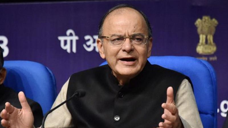 Union Finance Minister Arun Jaitley addresses a Post-Budget press conference in New Delhi. (Photo: PTI)