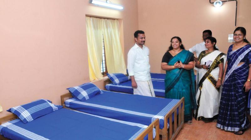 Mayor V.K. Prasanth at the newly inaugurated She Lodge at Sreekanteswaram in Thiruvananthapuram on Monday.