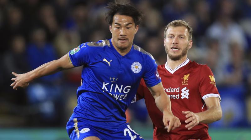 Leicester City grabbed second-half goals through Shinji Okazaki and record signing Islam Slimani to earn a 2-0 victory over Liverpool. (Photo: AP)