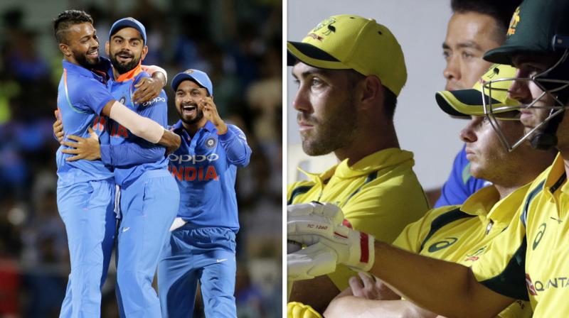 India and Australia will play only their second ODI at the Eden since their TVS Cup final in November, 2003 but a forecast of rain, induced by low pressure and monsoon, is threatening to spoil the contest. (Photo: AP)