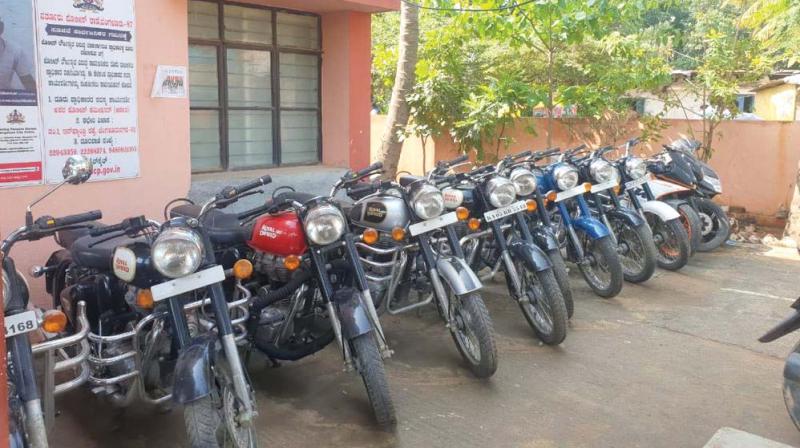 Stealing of Royal Enfield, KTM and other high-value bikes (right) in the city.