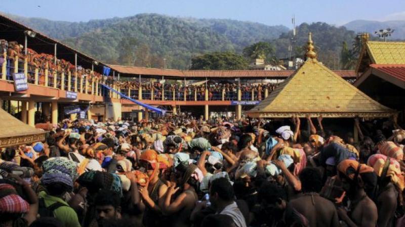 Devotees in queue at the Lord Ayyappa temple in Sabarimala. (Photo: File)