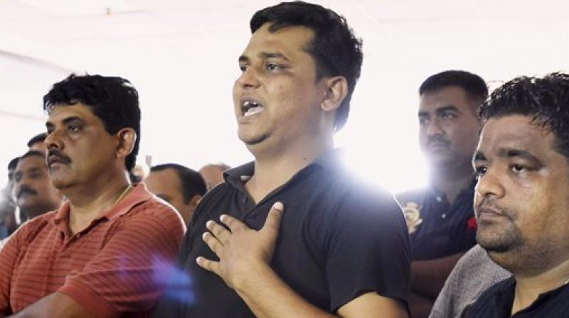 Varun Thakur, father of the student who was allegedly murdered at Ryan International School in Gurugram on Friday. (Photo: AP)