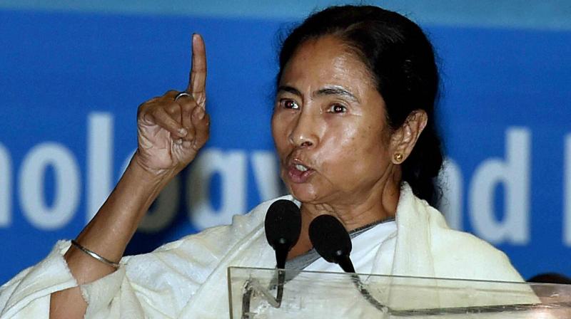 West Bengal Chief Minister Mamata Banerjee speaks at a state-level teachers convention in Kolkata. (Photo: PTI)