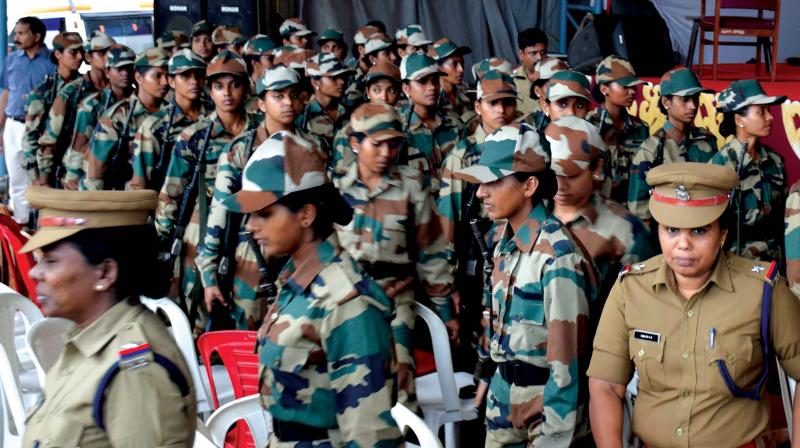 Lady commando deployed in city on Thursday. (Photo:  DC)