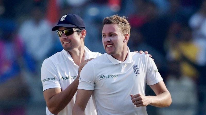 Jake Ball (Right) will play the first Test starting on Thursday. (Photo: PTI)