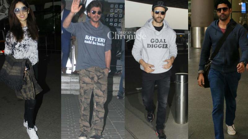 Shah Rukh, Hrithik, Yami, Farhan, other stars impress with their airport looks