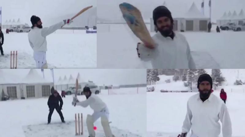 Screen grabs from the video posted by Ranveer on Twitter.