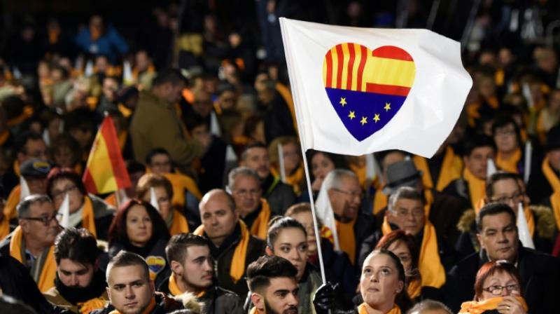 The declaration came weeks after a banned independence referendum on October 1, which saw a police crackdown that sent shockwaves around the world. (Photo: AFP)