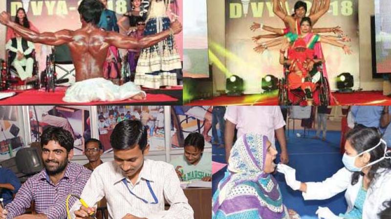 NSS provides vocational training courses for the beneficiaries free of cost. It also organises talent and cultural shows by specially-abled to give their confidence a boost