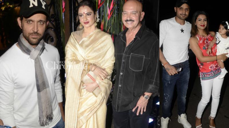 Party time for Hrithik, Rekha, others as Rakesh Roshan turns a year older