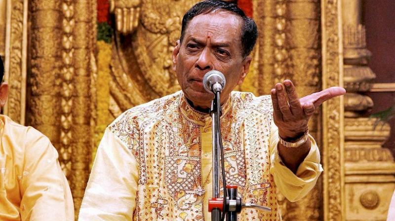 A multi-faceted personality, he enriched music not only with his voice but also by composing over 400 songs in various languages like Telugu, Sanskrit, Kannada and Tamil besides playing various instruments.