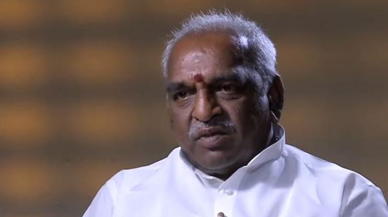 A man allegedly hurled slipper and a stone at Union minister Pon Radhakrishnan. (Photo: YouTube videograb)