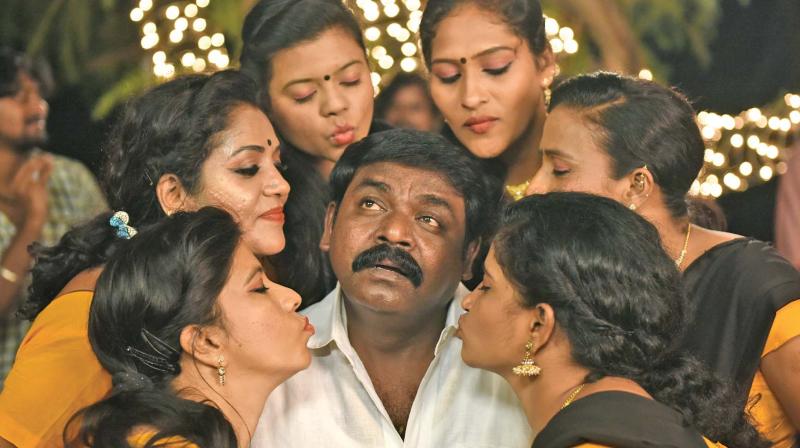 For the song beginning with Saaraya Mandaya Mandaya (penned by Kabilan Vairamuthu), Imman, who plays a politician, will be seen swaying with Sasirekha and 15 dancers.