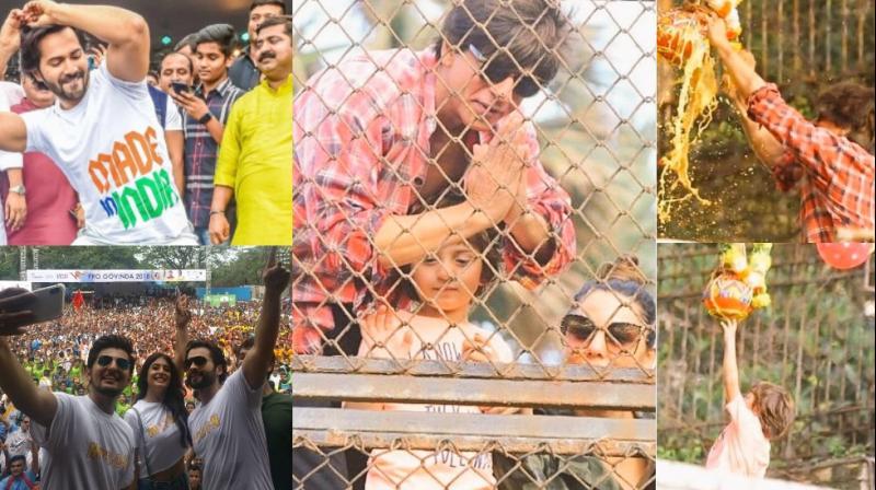 Janmashtami: Gauri joins SRK, AbRam as they break Matki, Varun, others enjoy