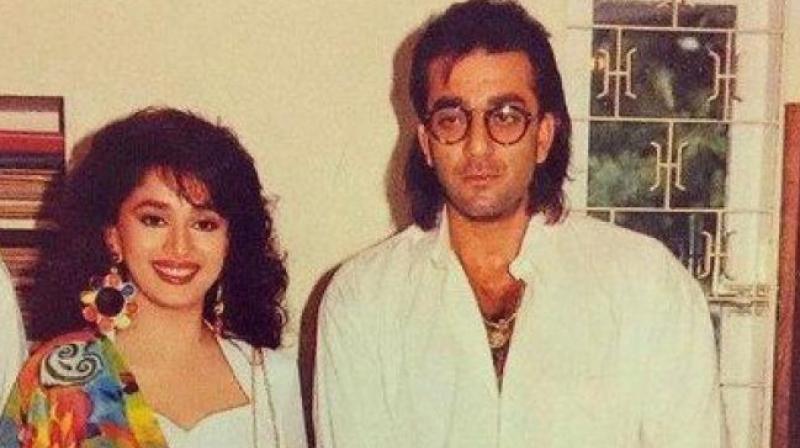 Madhuri Dixit and Sanjay Dutt were both heartthrobs of that generation and were known for their looks.